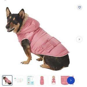Frisco Mid-Heavyweight Portland Insulated Dog Parka in Dusty Rose, size Large